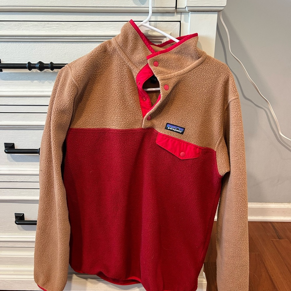 Patagonia Synchilla Pink and Brown Fleece